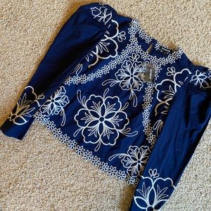 NWT Eyelet Puff Sleeve Express blouse